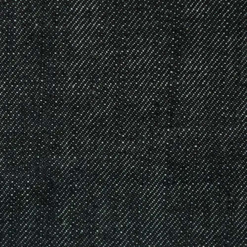 Dark Black Denim Jeans Fabric Per Metre