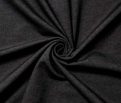 Dark Black Stretch Denim Jeans Fabric Per Metre