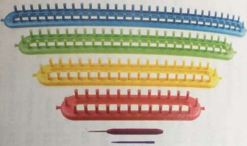 4 Sizes Long Knitting Loom Set Plastic