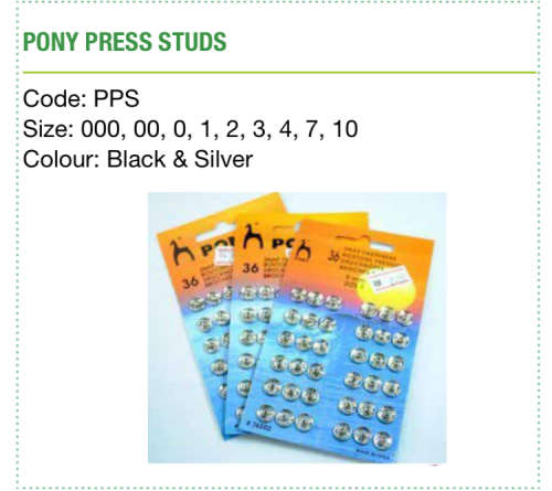 Press Studs | Silver Black Various Sizes