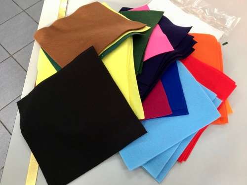 Felt Fabric 22cm Squares Assorted Colors