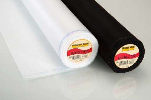 Iron on Vilene Fabric Per Metre Black and White