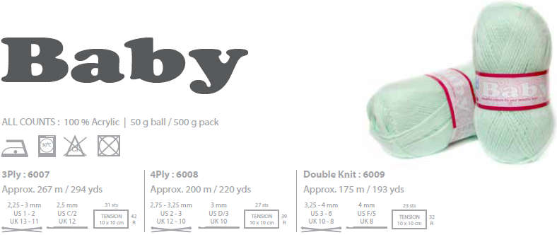 Elle Baby Yarn 50g Ball crochet knitting wool