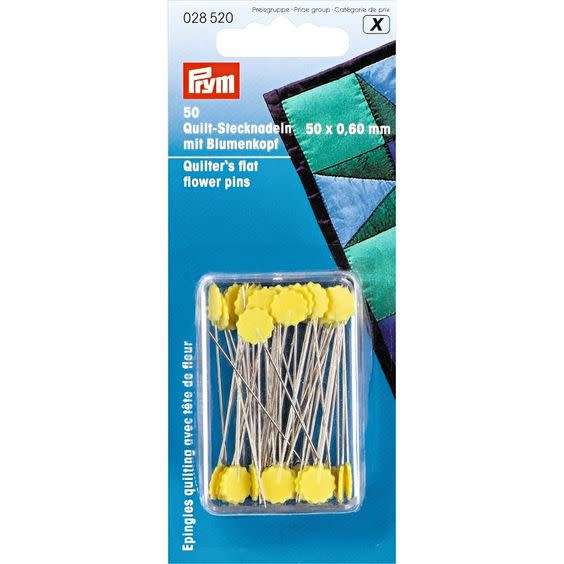 Prym Heat Resistant Quilt pins with flower head