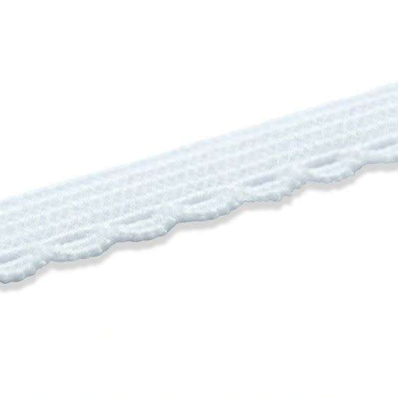 Prym Elastic fancy lace, 10mm, white / black, 2 meters