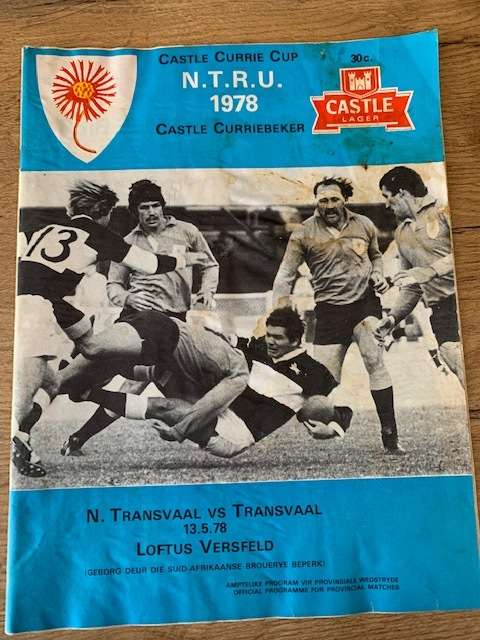 Rugby Programme - Northern-Transvaal vs Transvaal 13/05/78