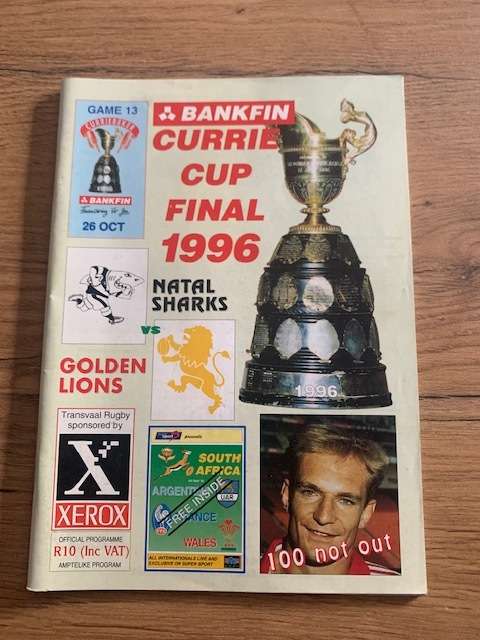 Rugby Programme - Currie Cup Final 1996