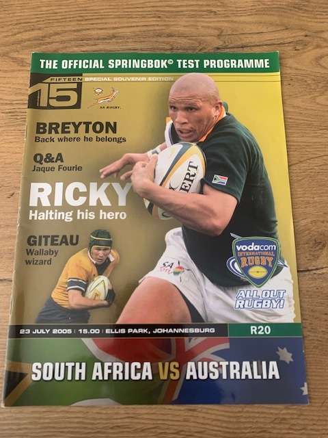 Rugby Programme - South-Africa vs Australia 23/07/05
