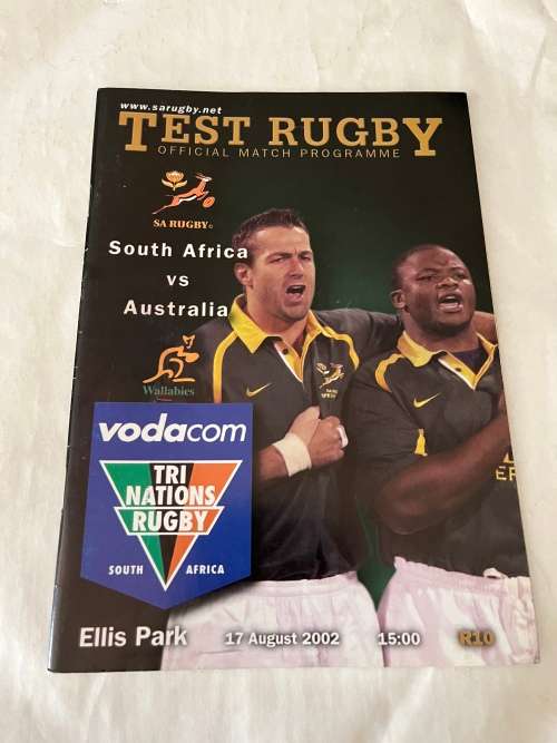 Rugby Programme - South-Africa vs Australia 17/08/2002