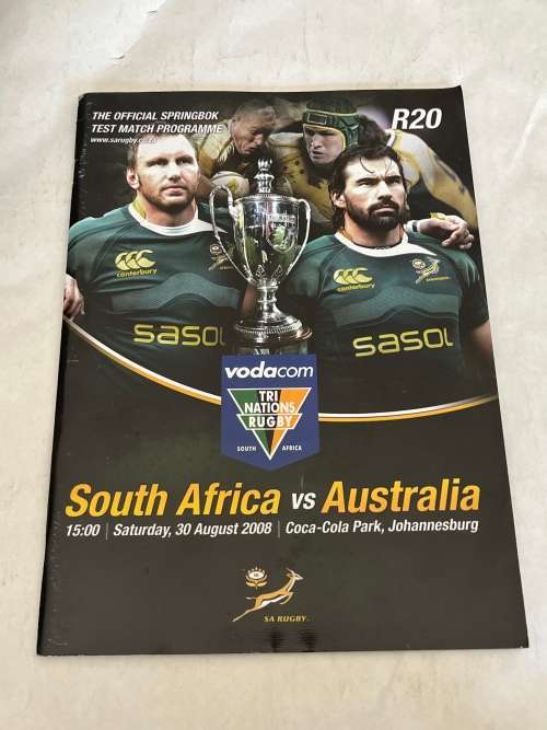 Rugby Programme - South-Africa vs Australia 30/08/2008