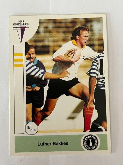 1993 Sportsdeck Rugby Card - Luther Bakkes Nr87