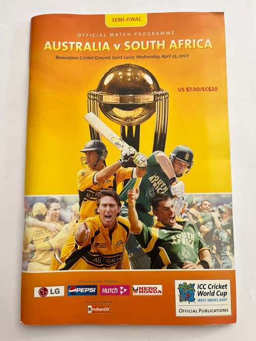 Cricket Programme - South-Africa vs Australia Cricket World Cup SEMI FINAL 25/04/2007