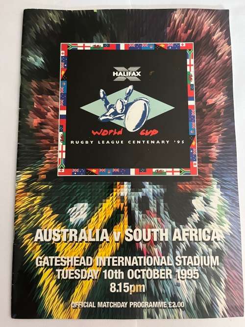 Rugby League Programme - South-Africa vs Australia 10/10/1995