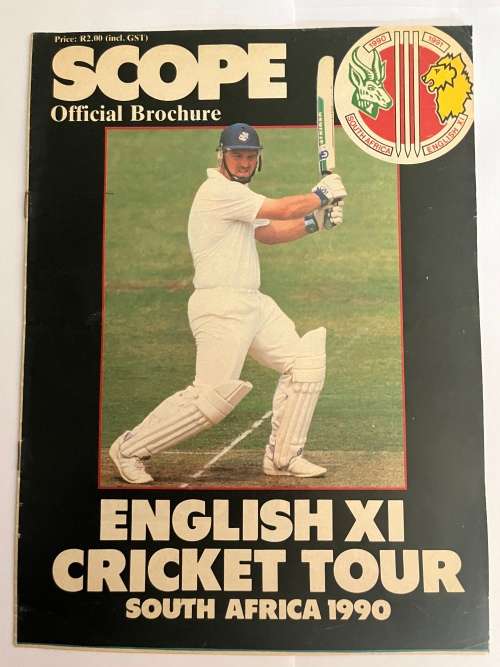 Scope Official Brochure - English XI Cricket Tour of South-Africa 1990