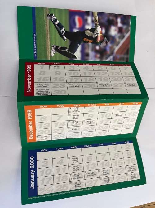Cricket - 1999/2000 Standard Bank Cricket Schedule/Fixture/Itinerary