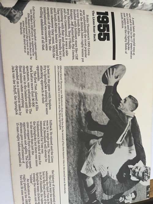 Rugby Album - Springbok Matches 1980 British Lions Tour Album plus player sheet