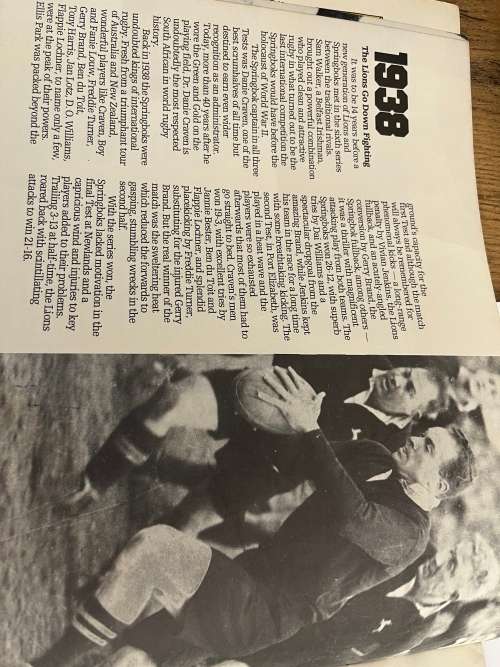 Rugby Album - Springbok Matches 1980 British Lions Tour Album plus player sheet