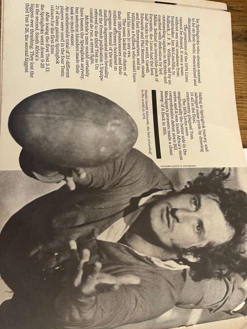 Rugby Album - Springbok Matches 1980 British Lions Tour Album plus player sheet