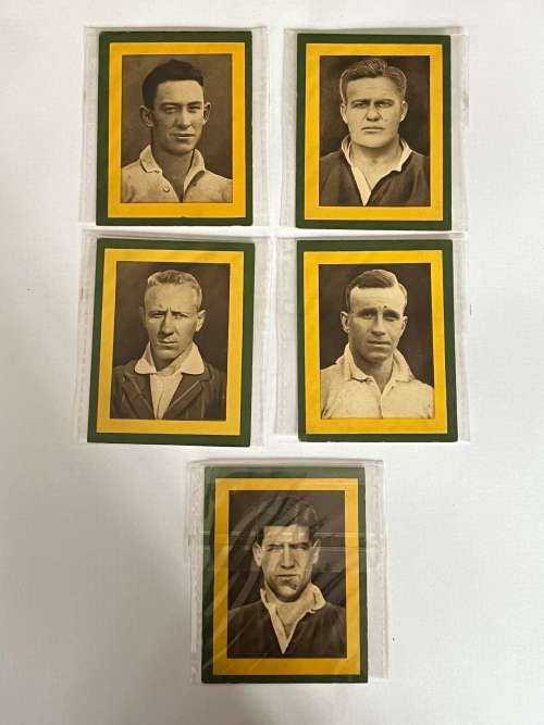 1931 Springbok Rugby and Cricket Teams Trading/Cigarette Cards * 5 (Issued by United Tabacco)