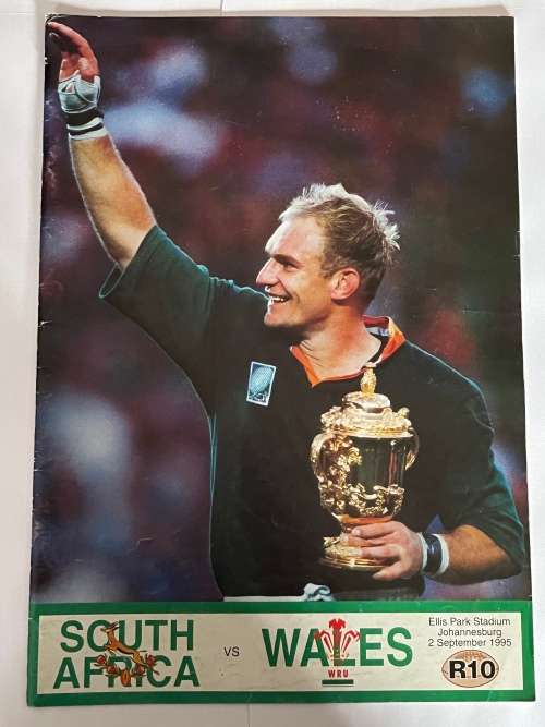 Rugby Programme - South-Africa vs Wales 02/09/1995