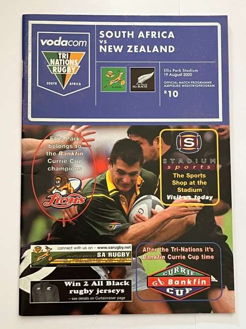Rugby Programme - South-Africa vs All Blacks 19/08/200