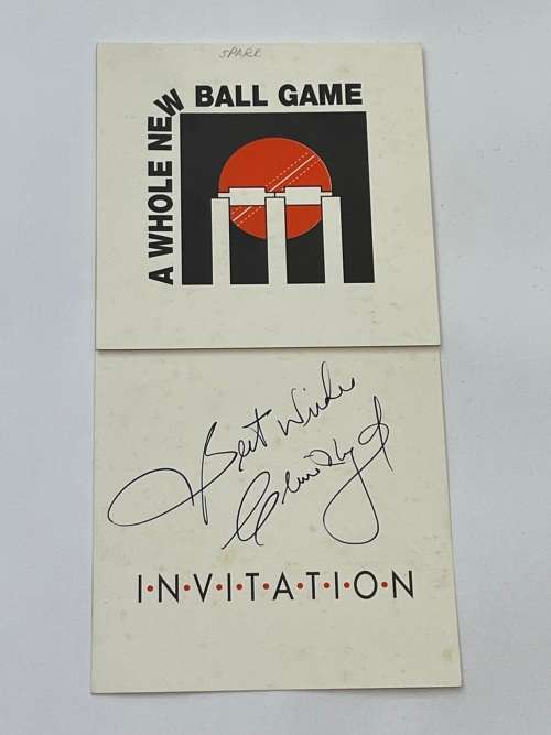 Cricket Function Invitation - Natal 1991/1992 season launch **Signed by Clive Lloyd**