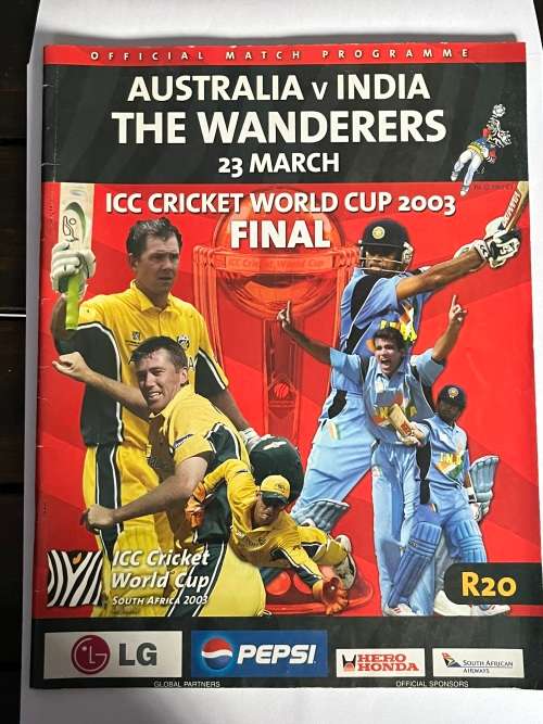 Cricket Programme - Cricket World Cup FINAL 2003 - Australia vs India