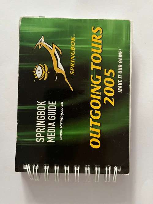Rugby Media Guide (144 pages) - Springbok Outgoing Tour 2005