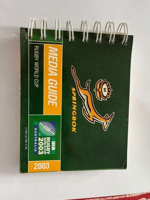 Rugby Media Guide (216 Pages) - Springboks 2003 Rugby World Cup