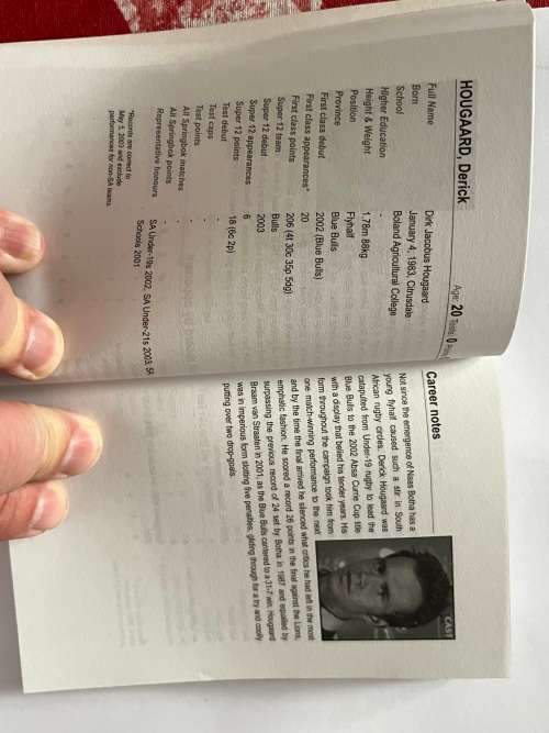 Rugby Media Guide - Springboks 2003 Incoming Tour