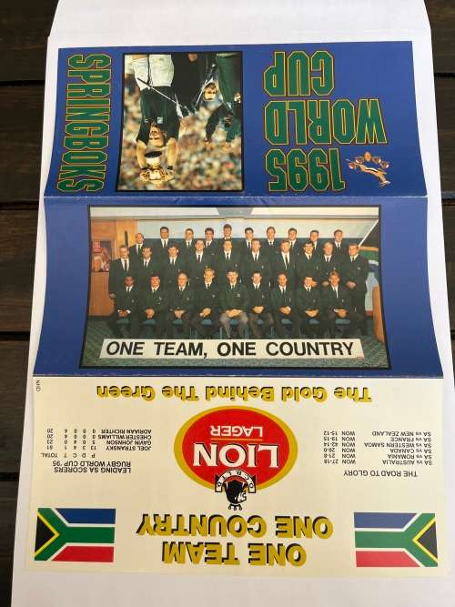 Rugby Brochure/Leaflet - 1995 Rugby World Cup Springboks (Facsimile Signatures)