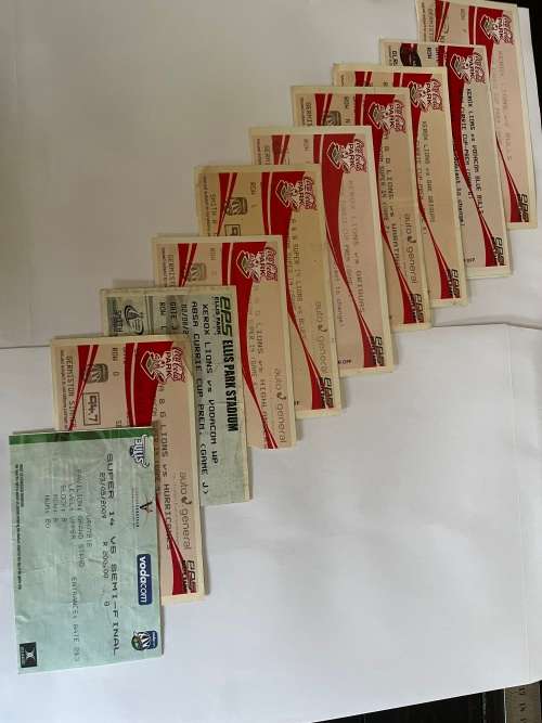 Rugby Ticket * 10 Unique (Random 1st Class Matches 2008-2010)