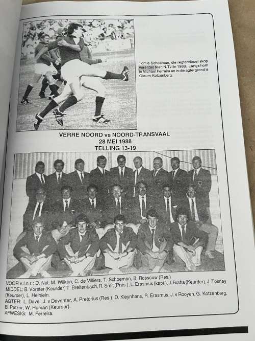 Rugby Book - Verre Noord Rugby 1968-1992
