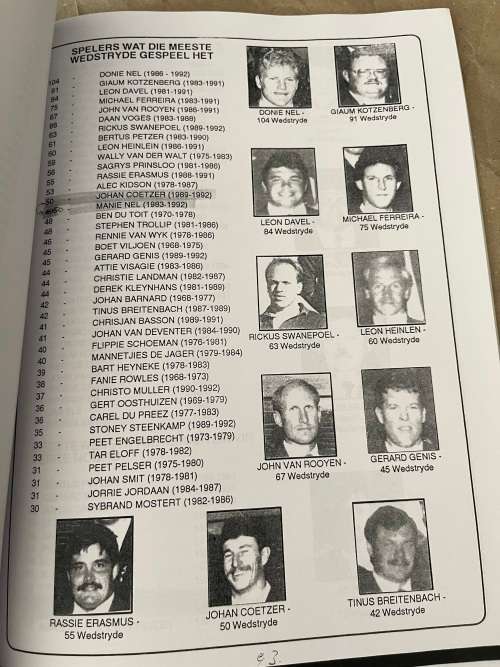 Rugby Book - Verre Noord Rugby 1968-1992