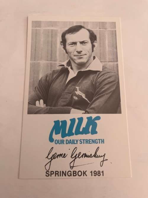 Rugby Card - Gerrie Germishuys (Milk/Melk 1981)