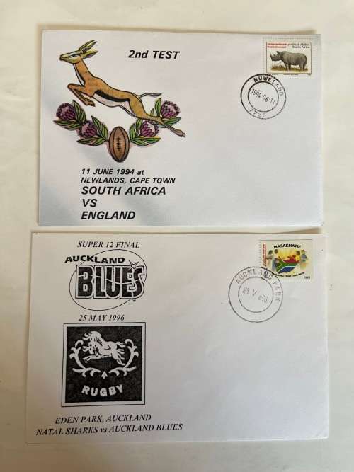 Rugby FDC/First Day Covers (TWO) - See description