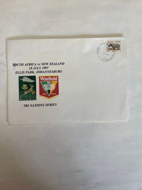 Rugby FDC/First Day Cover - 19 July 1997 South-Africa vs New Zealand