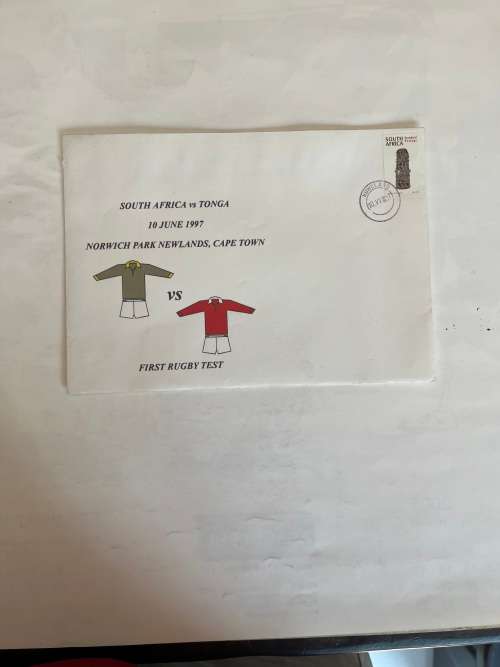 Rugby FDC/First Day Cover - South-Africa vs Tonga (1st Test Match)