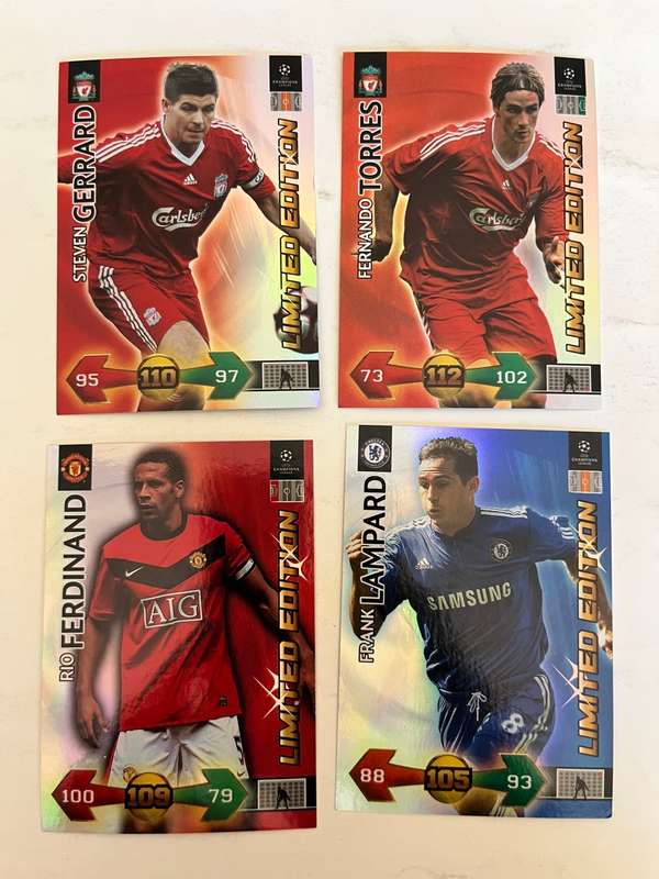 Soccer Cards - 4 * 2009/2010 Panini Uefa League Soccer Cards (Limited Edition Cards)