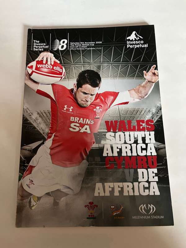 Rugby Programme - Wales vs South-Africa 08/11/2008