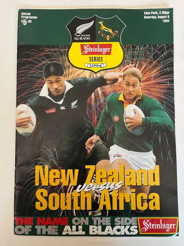 Rugby Programme - South-Africa vs New-Zealand 09/08/1994