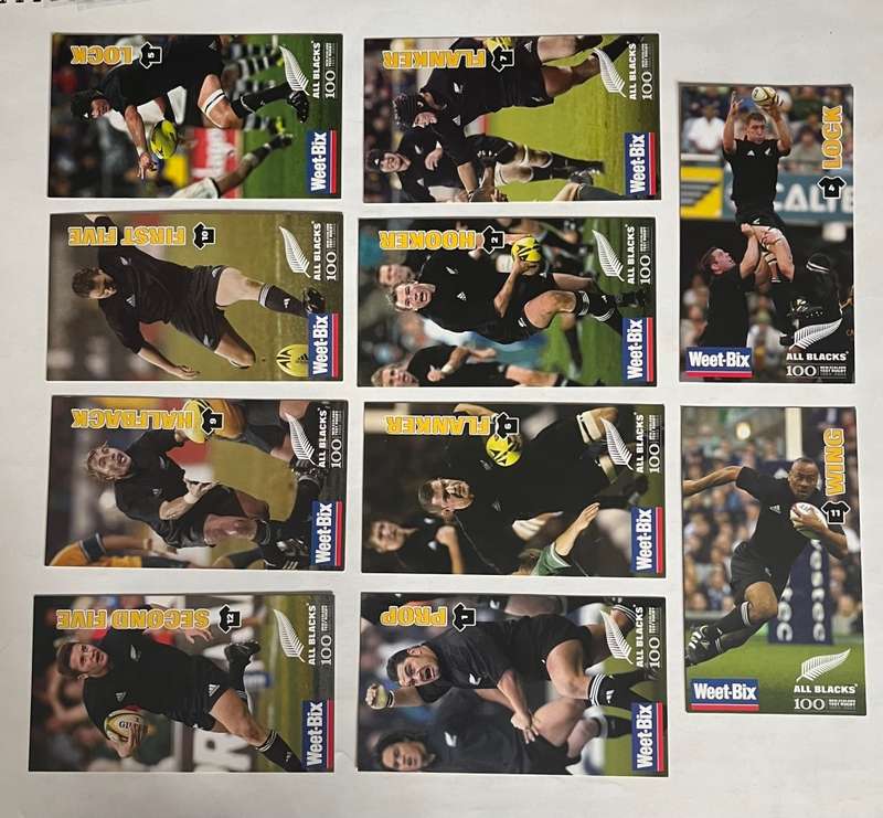 Rugby cards - 2003 NZ All Blacks Sanitarium Rugby Cards * 10