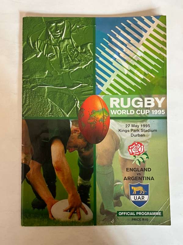 Rugby Programme - 1995 Rugby World Cup England vs Argentina 27/05/1995