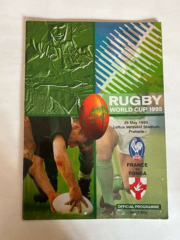 Rugby Programme - 1995 Rugby World Cup France vs Tonga 26/05/1995