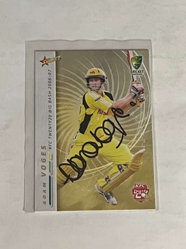 Cricket Card - **SIGNED** Adam Voges 2007 Select Cricket Card