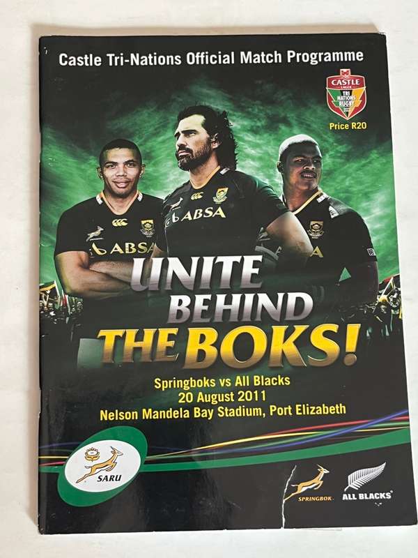 Rugby Programme - South-Africa vs New Zealand All Blacks 20/08/2011