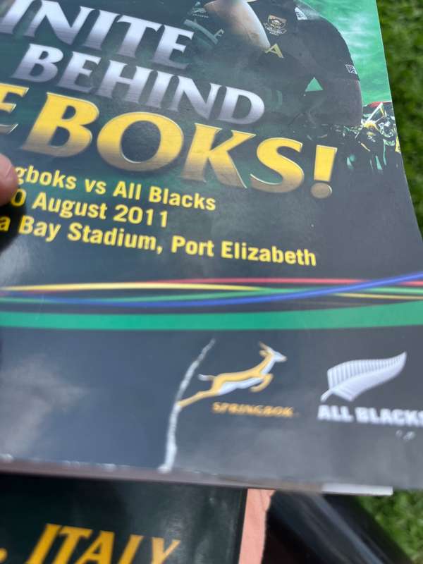 Rugby Programme - South-Africa vs New Zealand All Blacks 20/08/2011