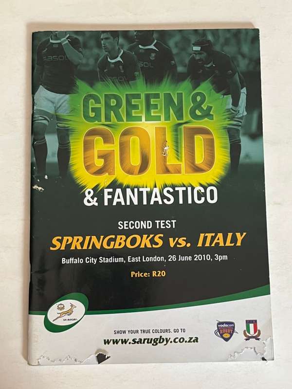 Rugby Programme - South-Africa vs Italy (East-London) 26 June 2010