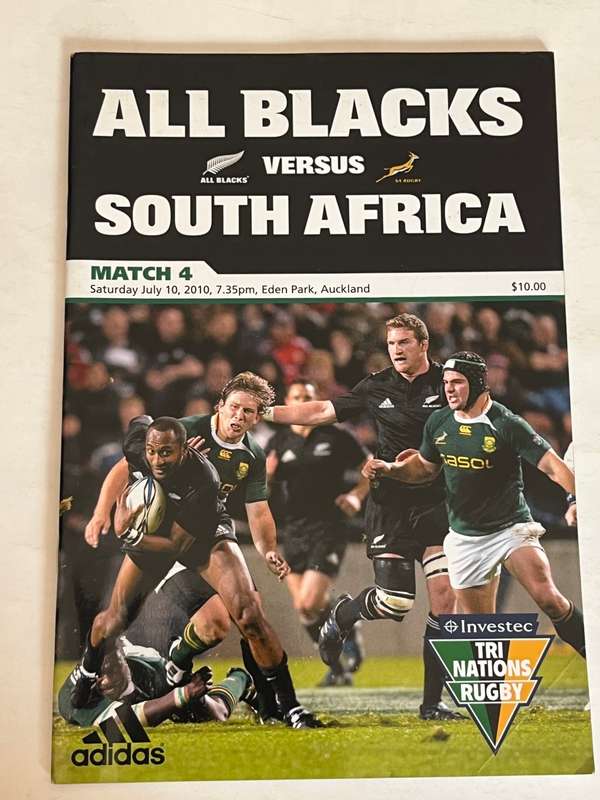 Rugby Programme - New Zealand All Blacks vs South-Africa 10/07/2010
