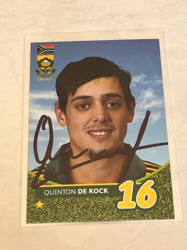 Cricket Card - **SIGNED** Quinton de Kock 2014 Big Ball Cricket Card (nr78)